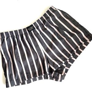 Victoria's Secret Black and White Striped Sleep Shorts